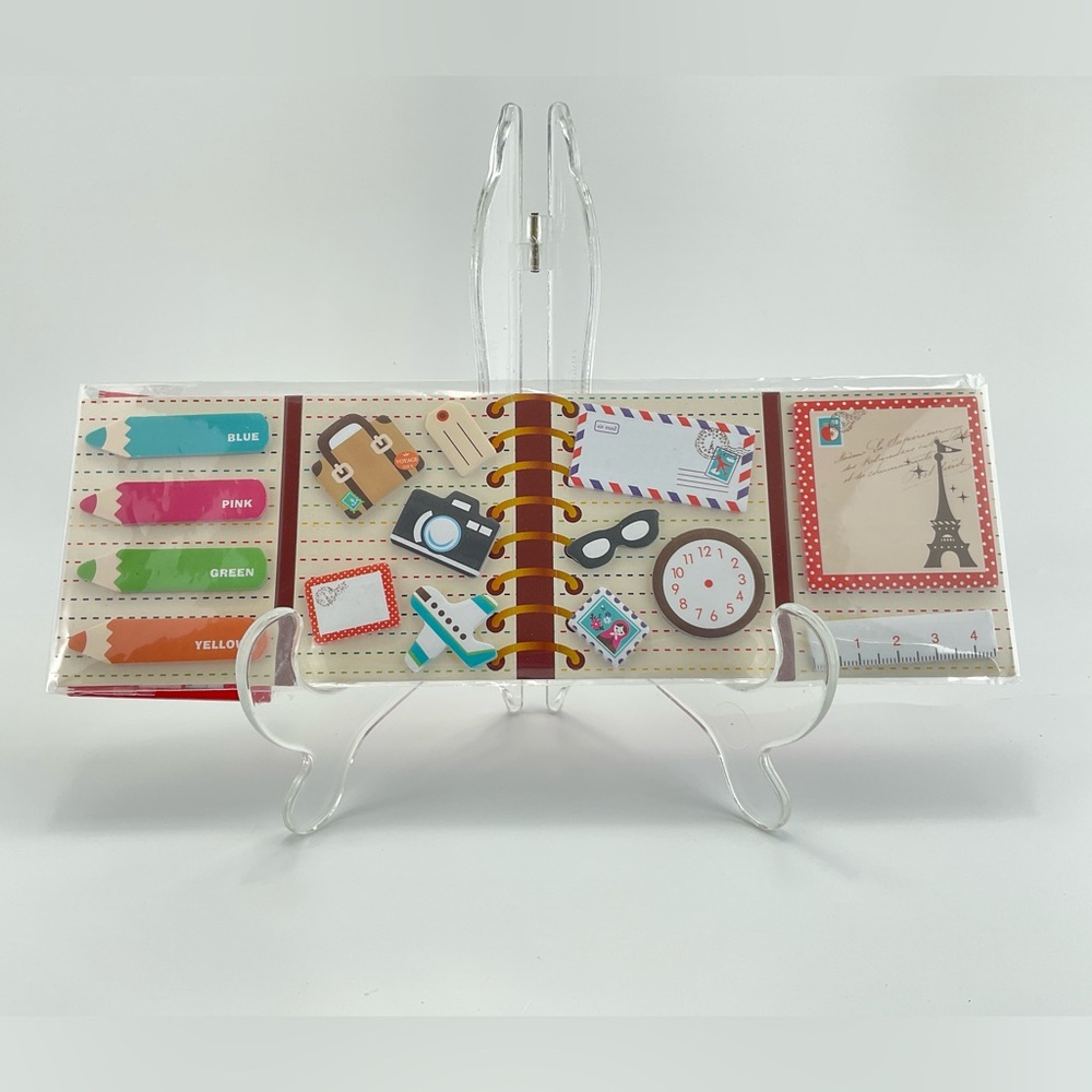 Sticky Notes Reminder Tabs Travel Theme Paris France Mini Post-It Stationary